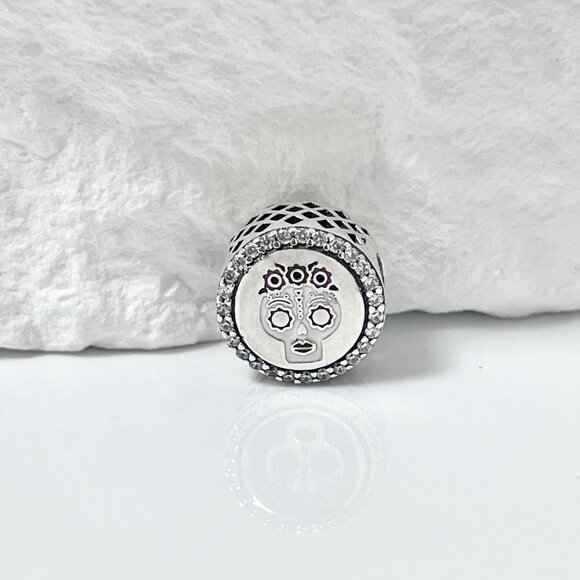 Pandora LTD EDT Frida Kahlo/Diego Skull Bead Charm S925 Silver Charm - Picture 2 of 4